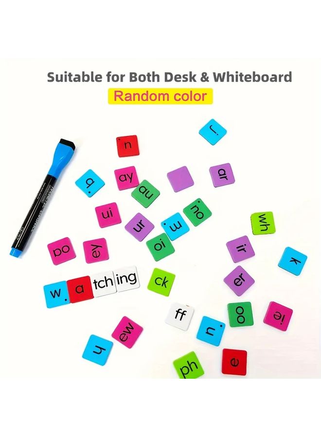 مجموعة كيت المغناطيسية التعليمية المتميزة للأبجدية والمفردات 1 مجموعة مع الحروف الساكنة والحروف المتحركة والثنائيات الصوتية - Image 2